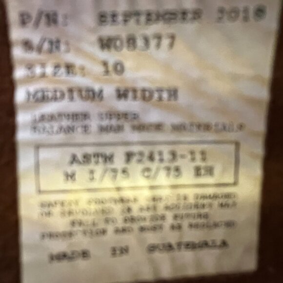 Wolverine Mens Steel Toe Boots Size 10 Leather Upper - Picture 7 of 10